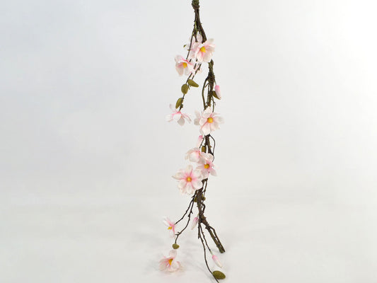 Deko Florale Magnolia Guirlande, Pink, 100 cm - Kunstig Dekoration