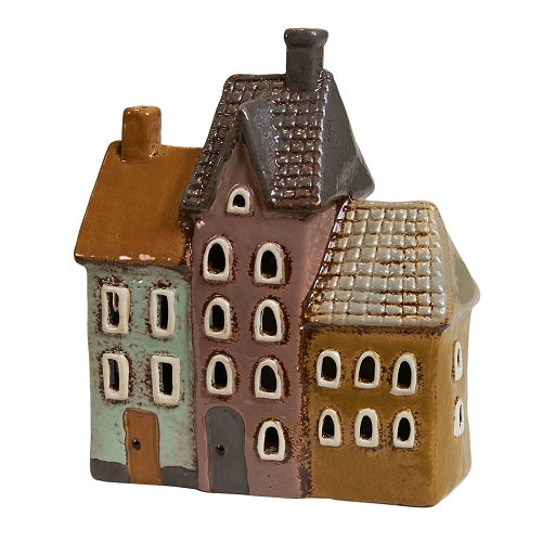 Speendtberg -  Højhuse t/fyrfad 17x8x20cm keramik