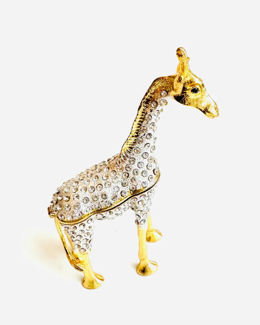 Unikt Smykkeskrin i Giraf Design - med Smykkesten (13 cm)