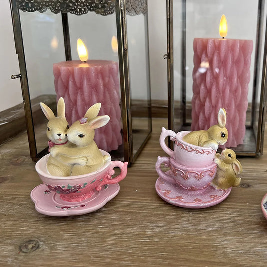La Vida - Cute bunnies in a cup, 2 pcs. Assorted