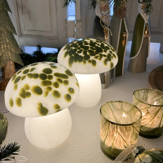 La Vida -LED glaslampe mushroom, stor, Grøn