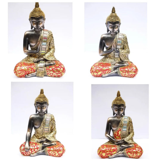 Siddende Buddha Figur - 25 cm Høj, Zen Skulptur