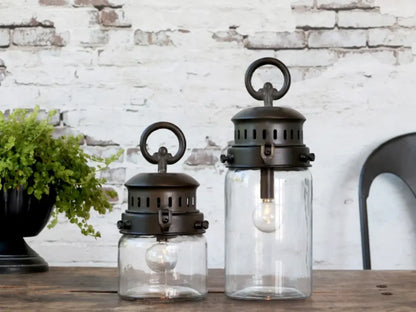 Chic Antuque - French barn Lantern incl. bulb &amp; timer