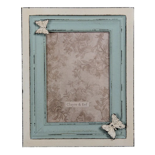 Clayre & Eef Billedramme i Blålig Farve 21x26 cm