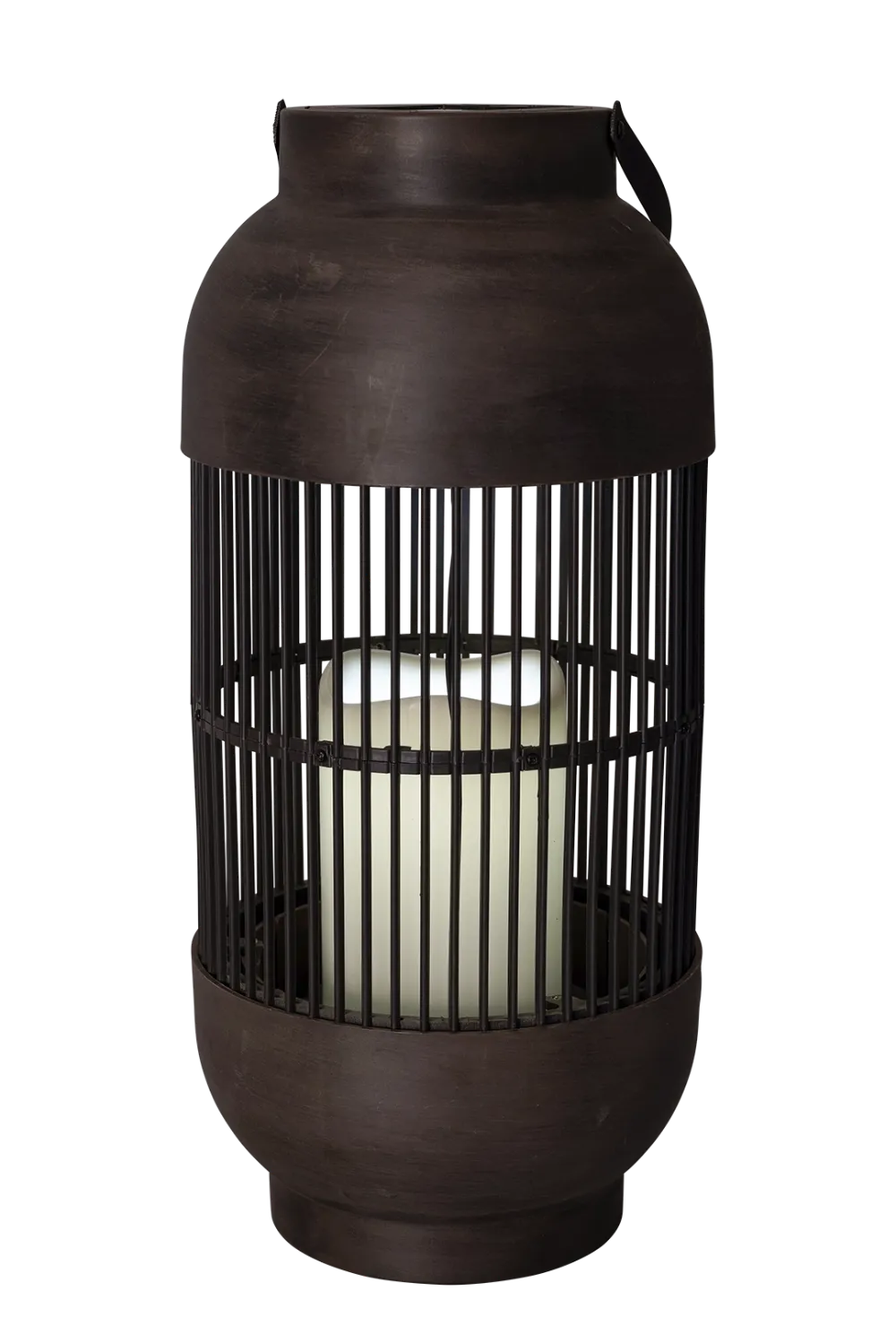 Cozzy Mørkebrun Solcelle Lanterne Ø15xH33 cm