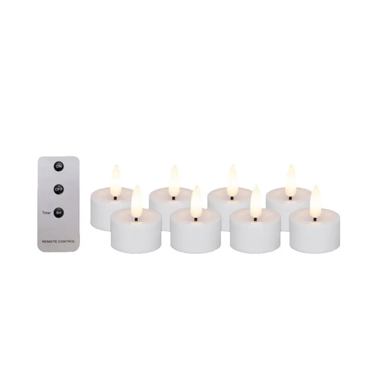 Cozzy - LED Candle Light - White w/remote control 8-Pack
