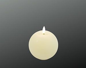 Deko Florale LED-lys, Kugleformet i Creme, Ø10 cm