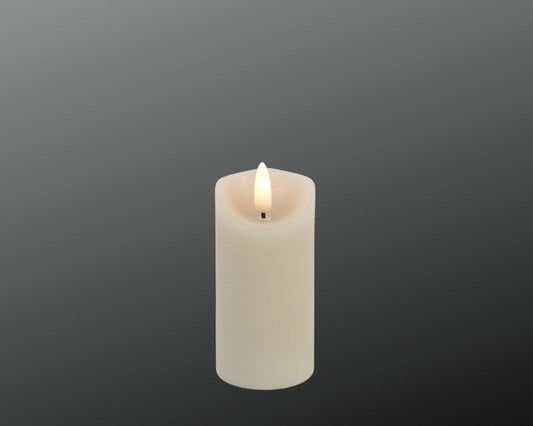 Deko Florale LED-lys, Timer, Ø5xH10cm, Creme