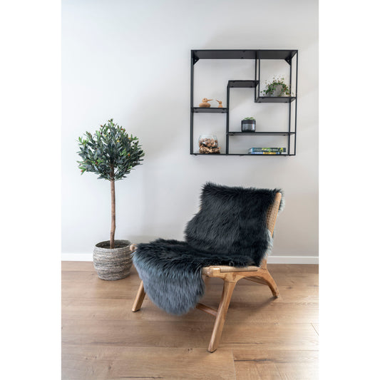 House Nordic - Imitation lambskin in gray 60x180 cm