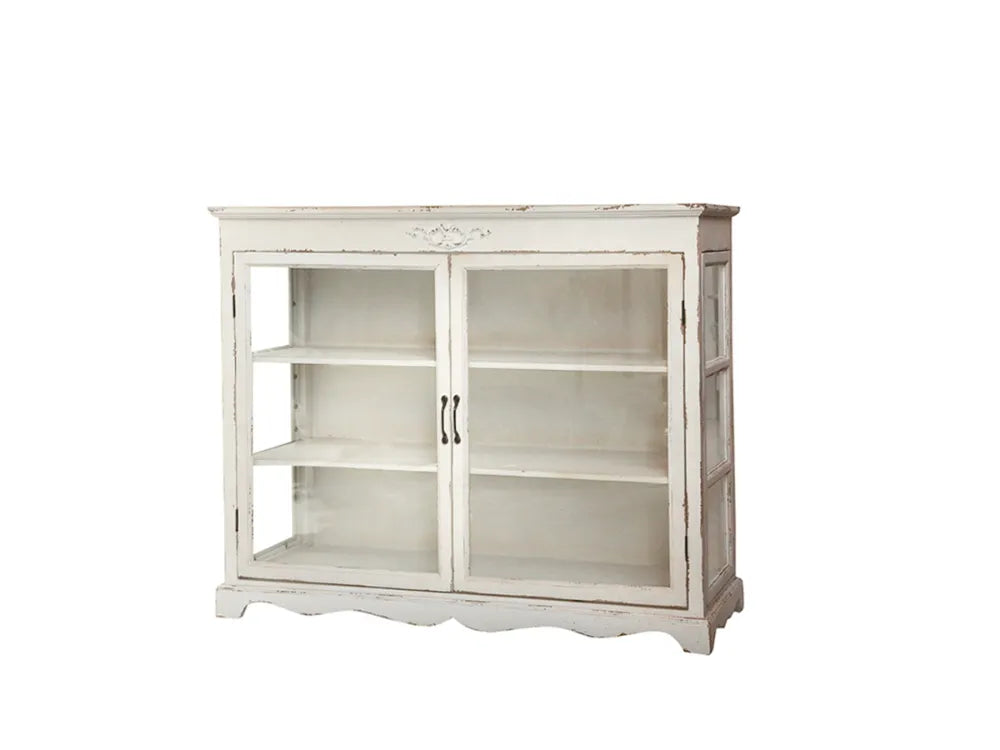 Chic Antique - Gl. Cabinet with 2 shelves and glass doors