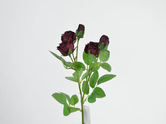 Deko Florale - Rose stilk, burgunder