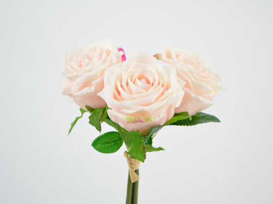 Decorative Floral Pink Roses with Natural Touch 29cm