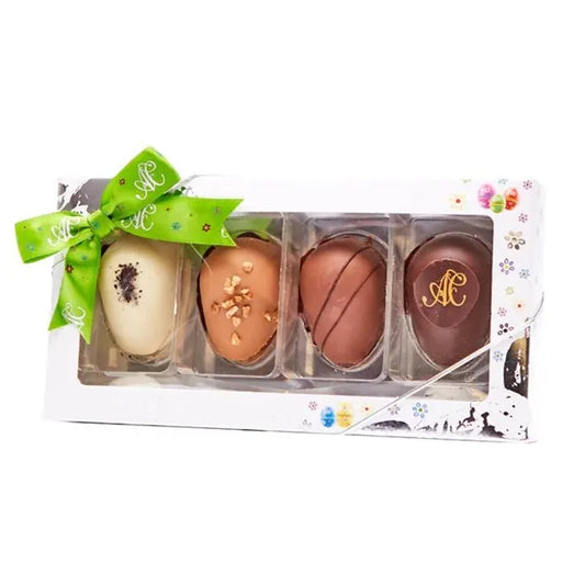 Aalborg Chocolate, Easter box with 4 pcs. marzipan eggs