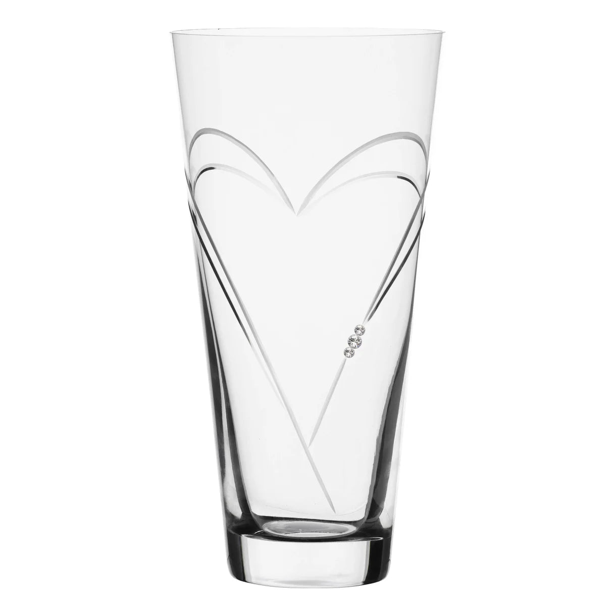Two Hearts vase med Swarovski krystaller