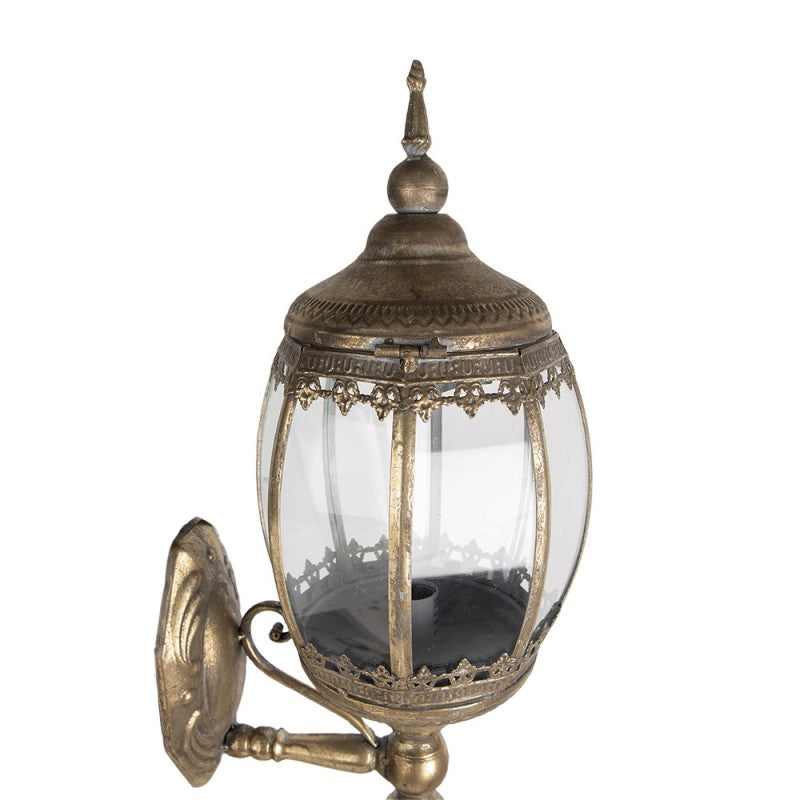 Clayre & Eef - Væglampe med glas, Guldfarvet