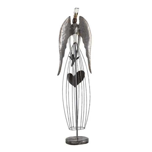 Clayre & Eef Religiøs Engel Figur i Grå L28xB15xH97 cm