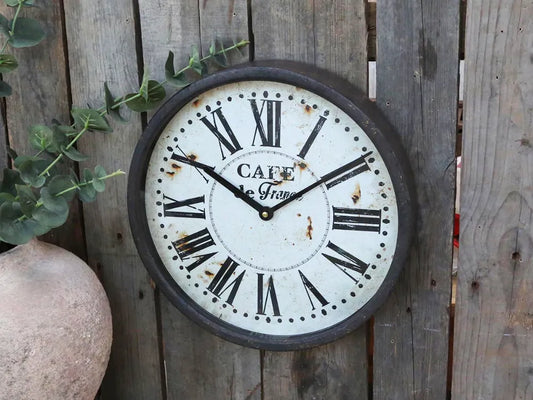 Chic Antique - Wall clock, antique black Ø35