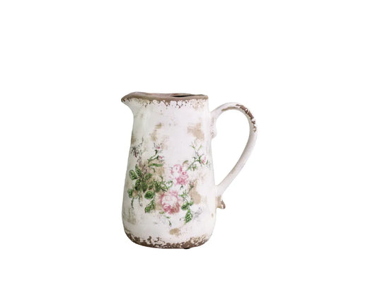Chic Antique Toulouse Keramikkande med Roser Fuchsia Rose H18,5cm