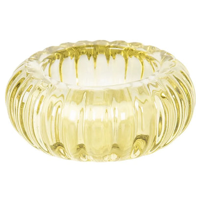 Clayre &amp; Eef - tealight holder yellow glass