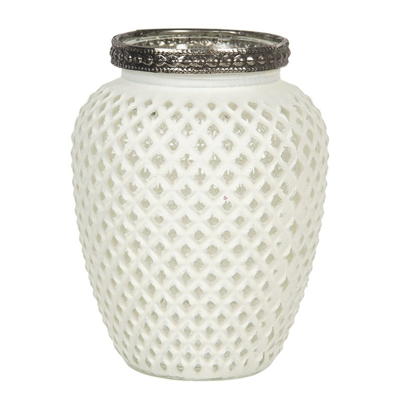 Clayre &amp; Eef - Candle holder white glass