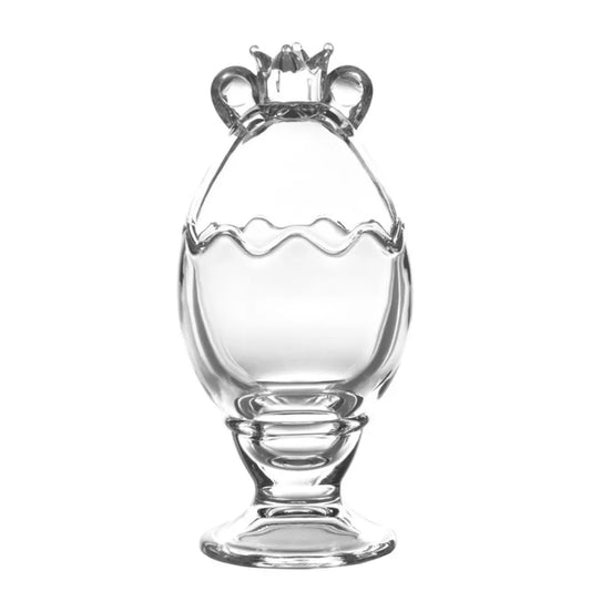 Clayre &amp; Eef - Transparent Round Glass Jar Ø 8x18 cm