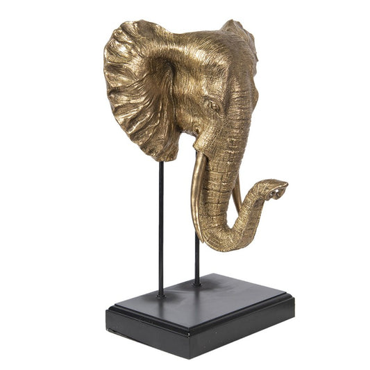 Clayre & Eef - Statue elefant 42*30*56cm guldfarve polyresin