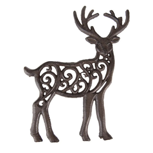 Clayre & Eef - Coasters Reindeer, Brown iron