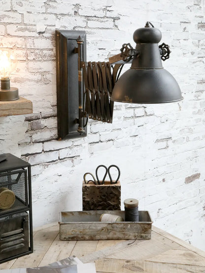 Chic Antuque - Factory Lamp for wall antique black