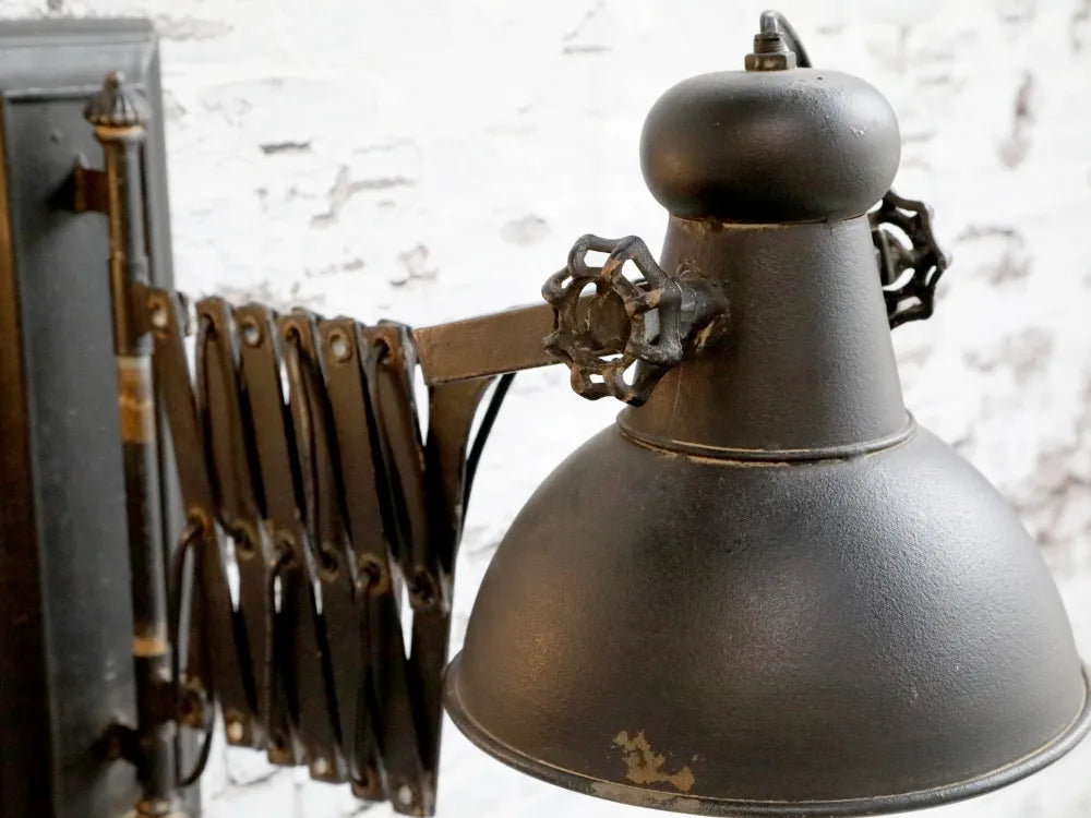 Chic Antuque - Factory Lampe til væg antique sort