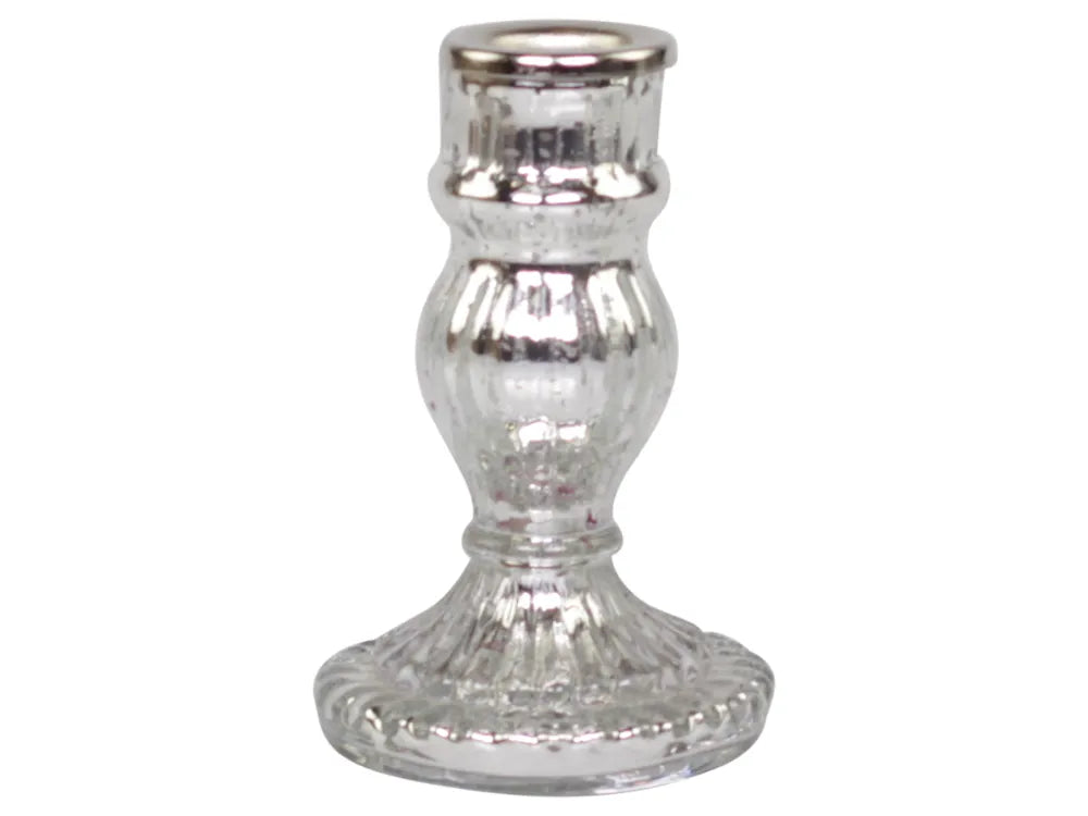 Chic Antique - Candlestick with grooves for crown candles