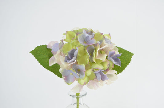 Decorative Floral Purple-Green Hydrangea 33cm