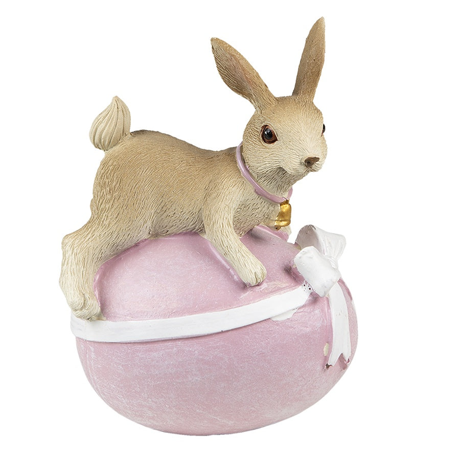 Clayre & Eef - Statue kanin pink beige