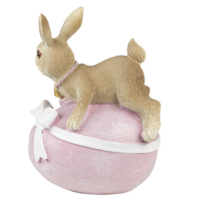 Clayre &amp; Eef - Statue rabbit pink beige