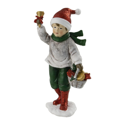 Godtbergsen Boy with Clock and Gifts Figure H19 cm