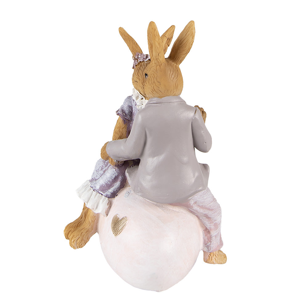 Clayre & Eef - Statue kaninpar på et æg