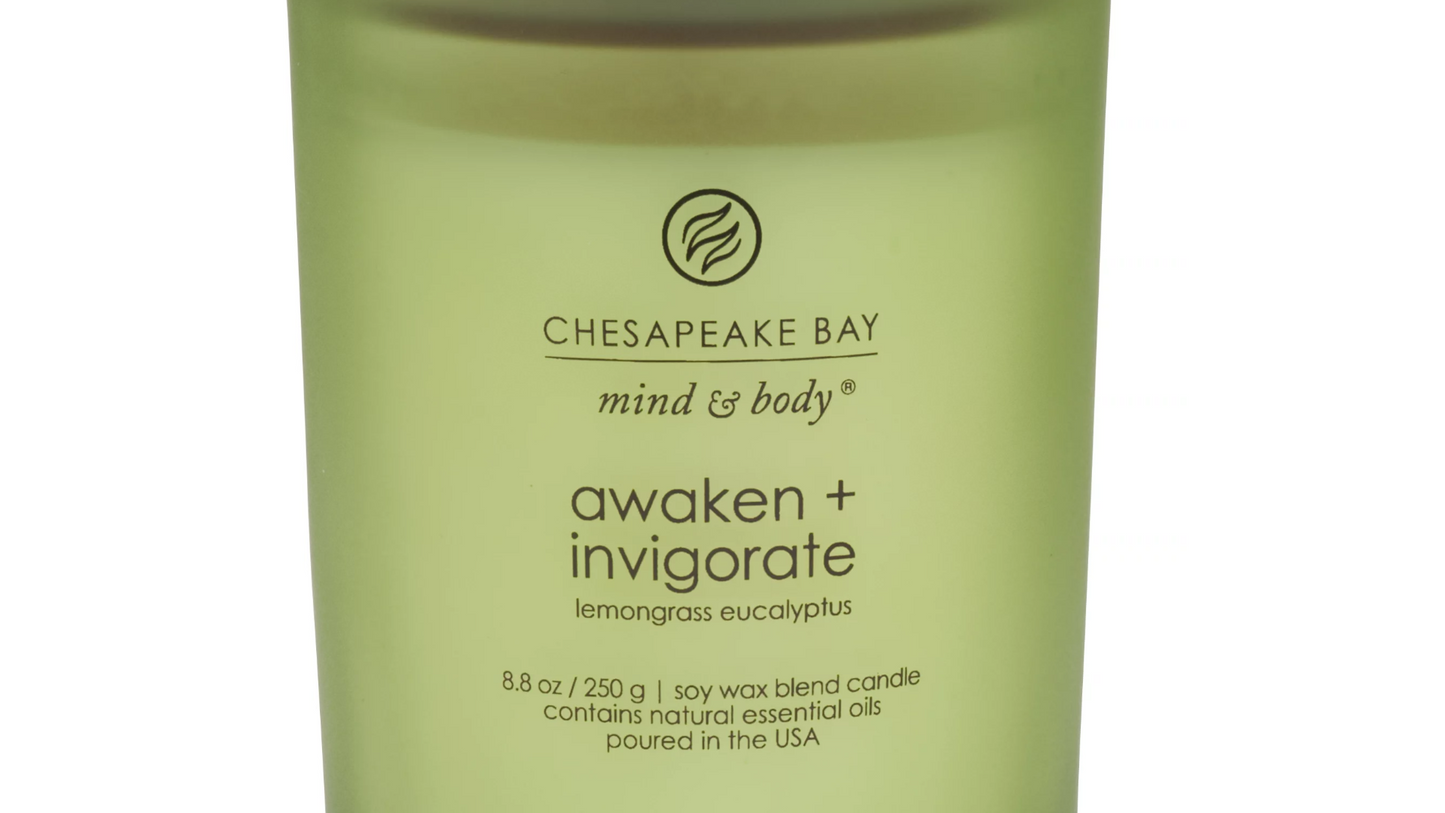 Chesapeake Bay Candle - Vågn op + Forfriskning (citrongræs eukalyptus) stearinlys
