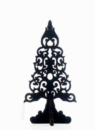 Godtbergsen - Dekotræ, sort flock, til bord, H41,5cm