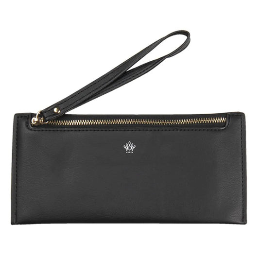 Clayre &amp; Eef Black Faux Leather Handbag 21x10 cm